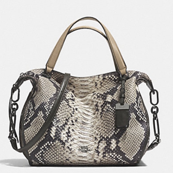 COACH Python Genuine Leather Prairie Satchel